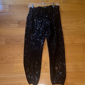 David Lerner Black Sequin Pants